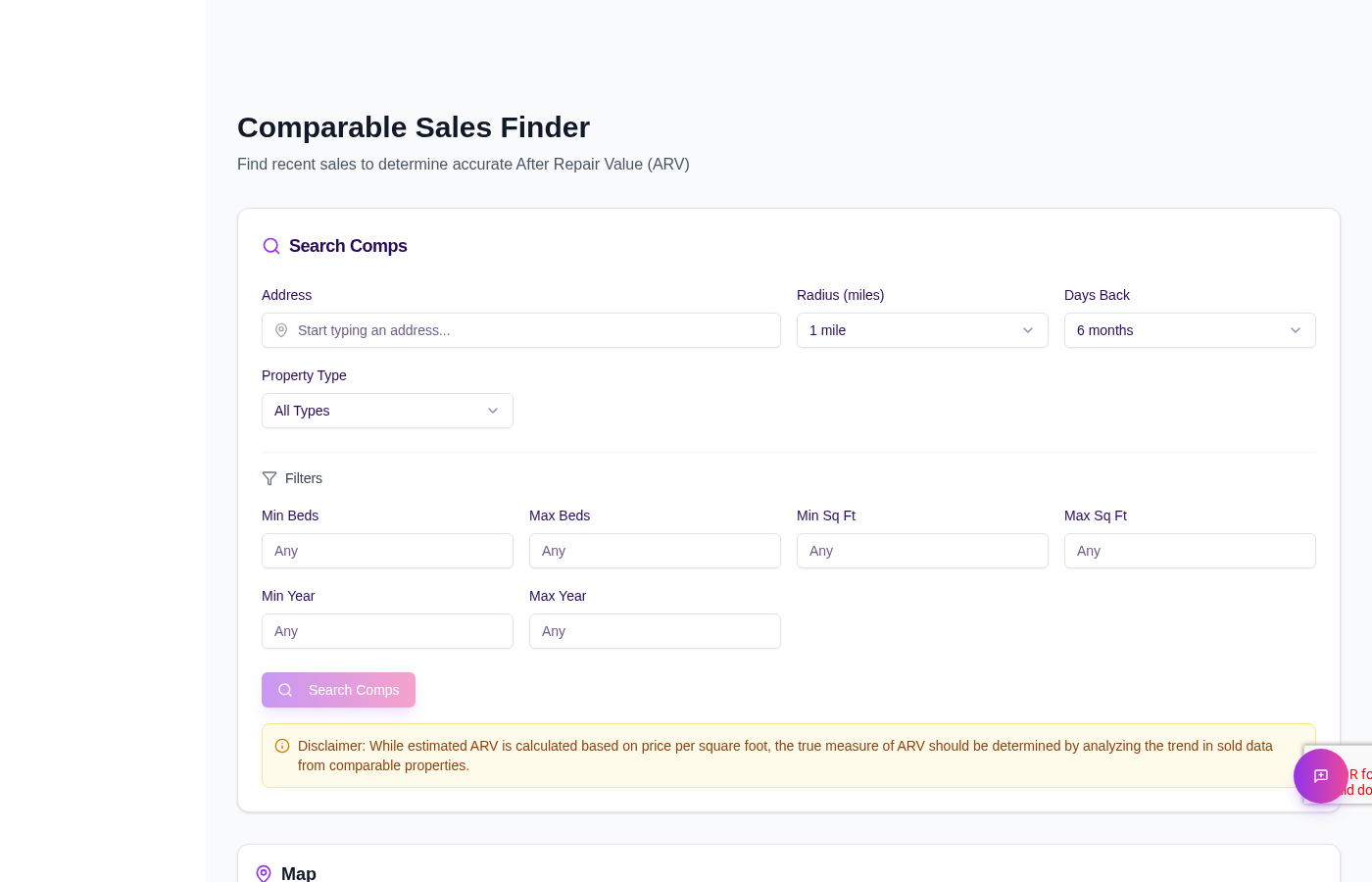 Comp Finder Tool