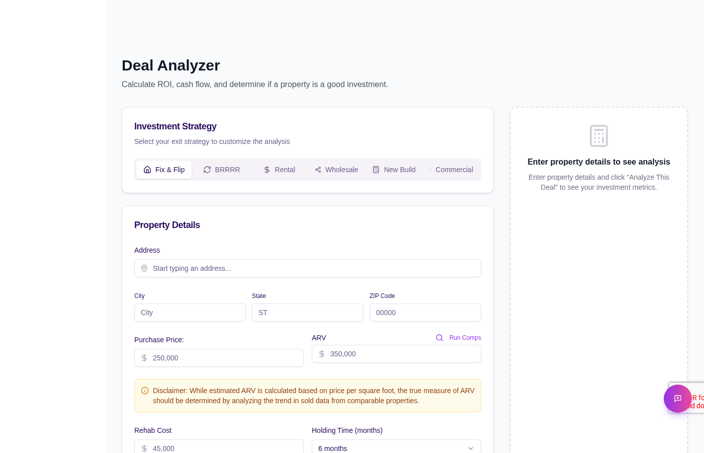 Deal Analyzer Dashboard